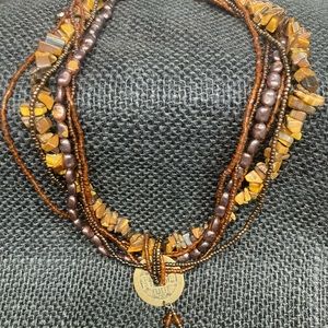 Vintage Multi Strand Choke Neclkace